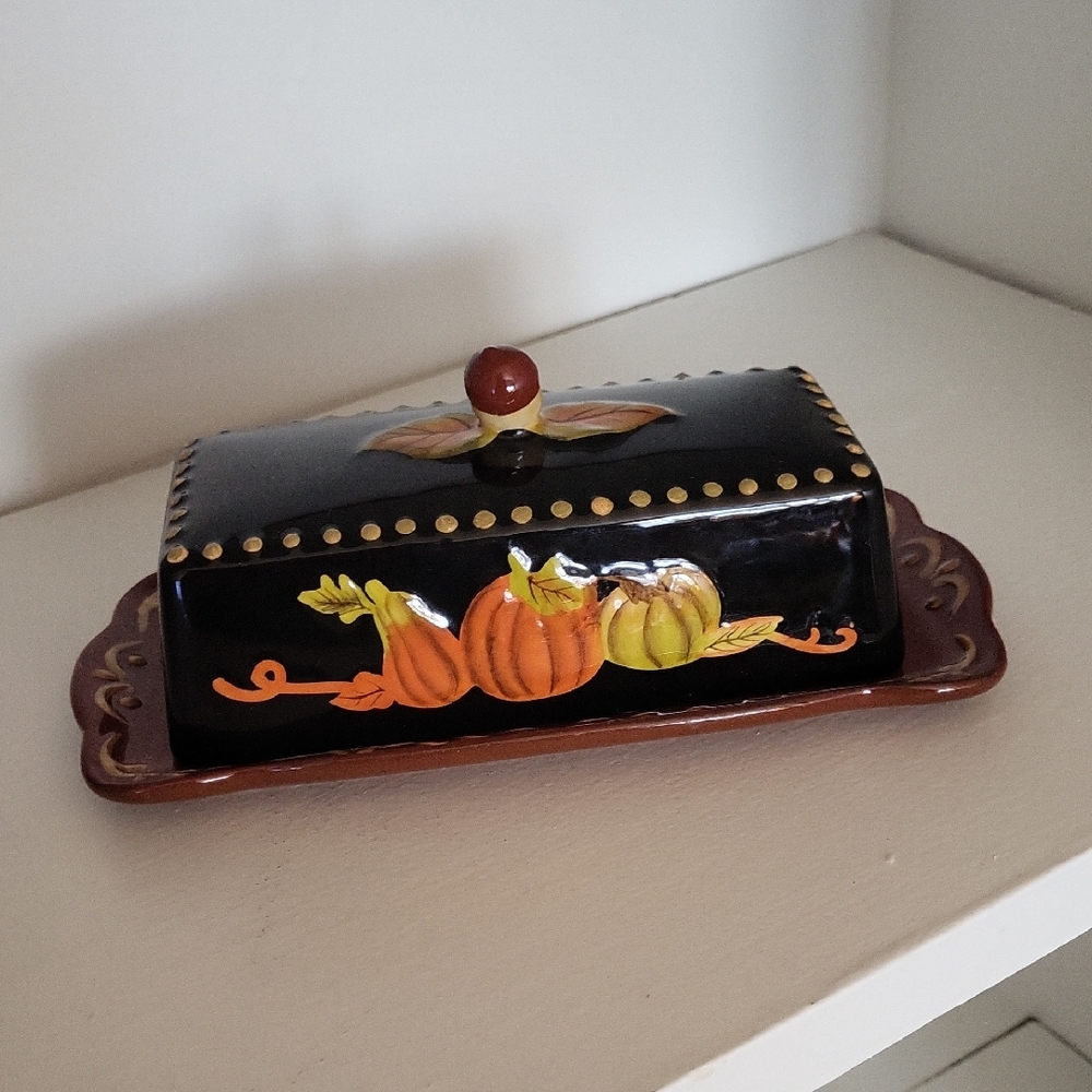 Festive Pumpkin Butter Dish